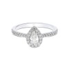 18ct White Gold Pear Cut 0.50ct Diamond Halo Ring