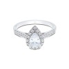 Platinum Pear Cut 1.15ct Diamond Halo Ring