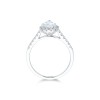 Platinum Pear Cut 1.15ct Diamond Halo Ring
