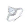 Platinum Pear Cut 1.15ct Diamond Halo Ring