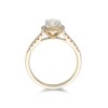 18ct Yellow Gold Brilliant Cut 1.00ct Diamond Halo Solitaire Ring