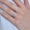 Platinum Princess Cut 0.65ct Diamond Halo Ring