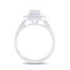 Platinum Princess Cut 1.30ct Diamond Double Halo Ring