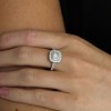 Platinum Princess Cut 1.30ct Diamond Double Halo Ring