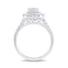Platinum Princess Cut 1.30ct Diamond Double Halo Ring