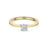 18ct Yellow Gold Tulip Set 0.33ct Round Brilliant Diamond Solitaire Ring
