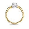 18ct Yellow Gold Emerald Cut 1.00ct Twisted Diamond Solitaire Ring