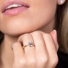 18ct Yellow Gold Emerald Cut 1.00ct Twisted Diamond Solitaire Ring
