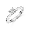 Platinum Round Brilliant U-Shape 0.75ct Diamond Solitaire Ring