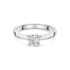 Platinum Round Brilliant U-Shape 0.75ct Diamond Solitaire Ring