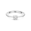 Platinum Round Brilliant V-Shape 0.40ct Diamond Solitaire Ring 