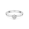Platinum Round Brilliant 0.40ct Compass Set Diamond Solitaire Ring