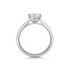 Platinum Round Brilliant 0.75ct Diamond Twist Ring with Diamond Set Shoulders
