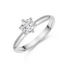 Platinum Round Brilliant 0.60ct Diamond Tulip Set 6 Claw Solitaire Ring