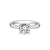Platinum Round Brilliant 1.50ct Diamond Tulip Set Solitaire Ring