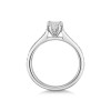 Platinum Princess Cut 0.50ct Diamond Solitaire Ring with Claw Set Shoulders