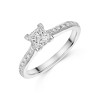 Platinum Princess Cut 0.75ct Diamond Solitaire Ring with Claw Set Shoulders