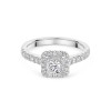 Platinum Princess Cut 0.75ct Diamond Solitaire Ring with Claw Set Shoulders