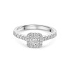 Platinum Princess Cut 0.33ct Diamond Solitaire Ring with Claw Set Shoulders