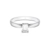 Platinum Emerald Cut 0.50ct Diamond Solitaire Ring 2