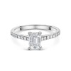 Platinum Emerald Cut 1.00ct Diamond Solitaire Ring