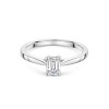 Platinum 1.00ct Emerald Cut Diamond Solitaire Ring