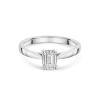 Platinum Emerald Cut 0.75ct Diamond Solitaire Ring