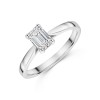 Platinum Emerald Cut 0.75ct Diamond Solitaire Ring