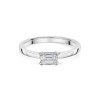 Platinum 0.50ct Emerald Cut Diamond Solitaire Ring