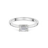 Platinum Emerald Cut 0.75ct Diamond East to West Solitaire Ring