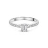Platinum Emerald Cut 0.33ct Diamond Solitaire Ring
