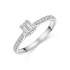 Platinum Emerald Cut 0.33ct Diamond Solitaire Ring