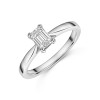 Platinum 0.50ct Emerald Cut Diamond Solitaire Ring