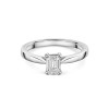 Platinum 0.50ct Emerald Cut Diamond Solitaire Ring