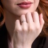 Platinum 0.50ct Emerald Cut Diamond Solitaire Ring with Diamond Set Shoulders