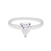 Certificated Platinum 1.00ct Pear Cut Diamond Solitaire Ring