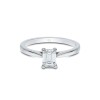 Platinum Emerald Cut 0.66ct Diamond Solitaire Ring