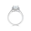 Platinum Baguette and Brilliant Cut 2.50ct Diamond Halo Ring