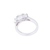Platinum 2.21ct Princess Cut Diamond 3 Stone Ring