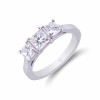 Platinum Princess Cut 1.75ct Diamond Three Stone Ring