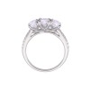 Platinum 1.60ct Round Brilliant Diamond 3 Stone Ring With Diamond Set Shoulders