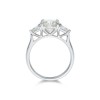 Platinum Brilliant and Trillion Cut 3.25ct Diamond Three Stone Ring