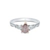 Platinum Pear Cut 1.35ct Diamond Three Stone Ring