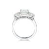 Platinum Brilliant and Emerald Cut 3.00ct Diamond Three Stone Ring