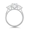 Platinum Oval and Pear Cut 2.00ct Diamond Three Stone Ring