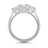 Platinum Emerald Cut 3.00ct Diamond Three Stone Ring