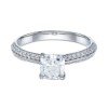 Platinum Cushion Cut 1.23ct Diamond Solitaire Ring