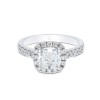Platinum Cushion Cut 1.50ct Diamond Solitaire Ring