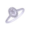Platinum Oval Cut 1.20ct Diamond Halo Ring