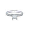 Platinum Princess Cut 1.00ct Diamond Solitaire Ring